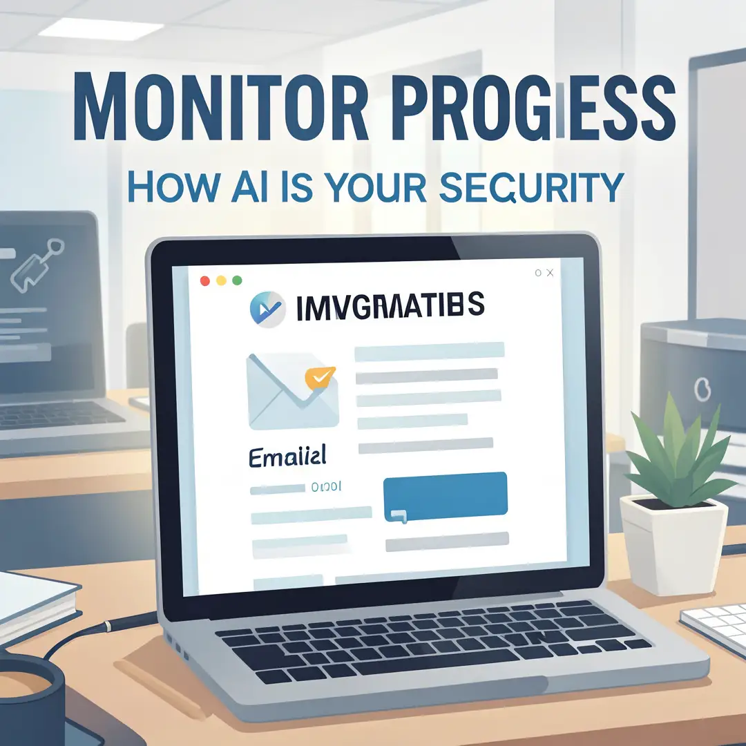 Step 6: Illustration for step: Monitor your progress related to How AI Is Improving Email Security, professi